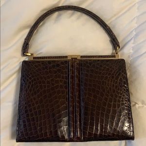 Vintage mini crocodile bag